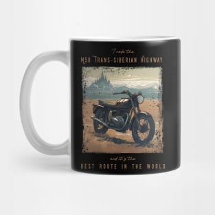 I rode the M58 Trans-Siberian Highway and it is the best motorcycle route in the world Mug